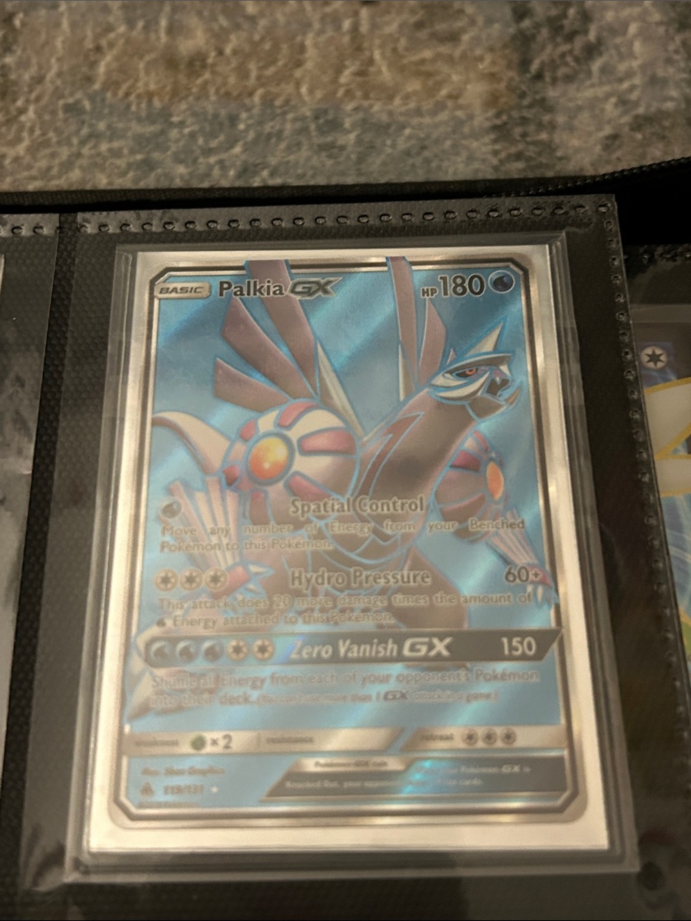 Pokemon Palkia GX Holographic Card — Blue Silver Accent